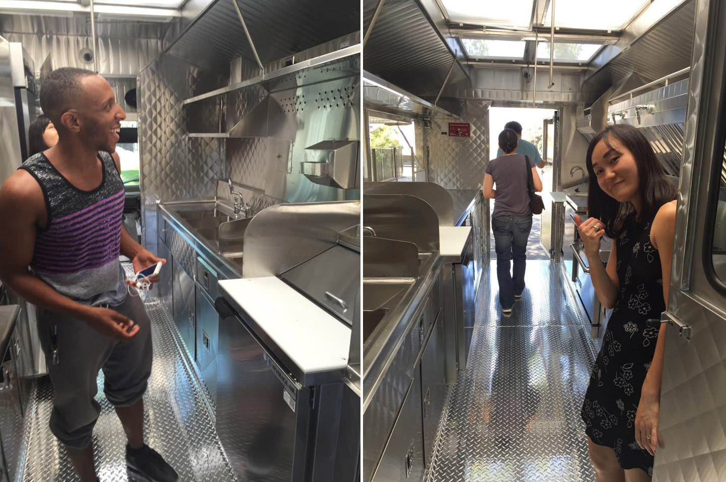 Chef Chizuru Okamoto Abraham and team give the truck one final inspection before earning a "thumbs up".