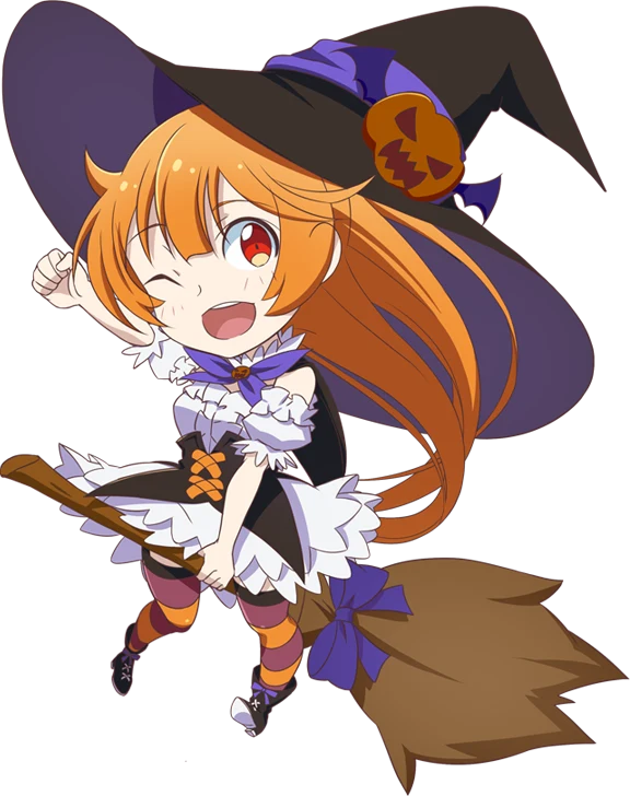 Chibi Haru the witch on her broom